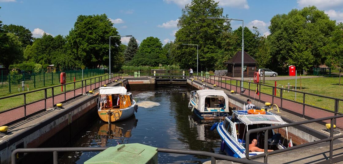 Boote in der Schleuse Schöpfurth Boote in der Schleuse Schöpfurth