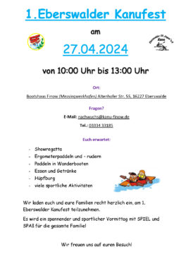 Infozettel Kanufest 27.04.2024